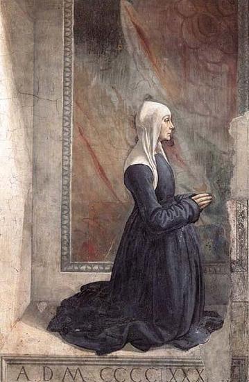 GHIRLANDAIO, Domenico Portrait of the Donor Nera Corsi Sassetti Spain oil painting art